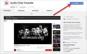 Riprodurre solo audio dai contenuti di YouTube