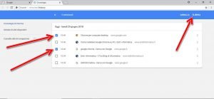 eliminare la cronologia di navigazione di Chrome