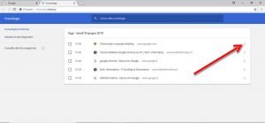 eliminare la cronologia di navigazione di Chrome