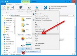formattare in NTFS su Windows