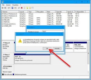 formattare in NTFS