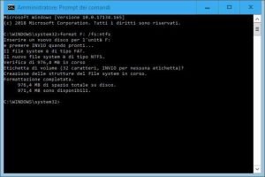formattare in NTFS