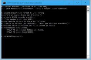 formattare in NTFS