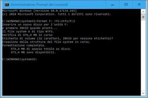 formattare in NTFS
