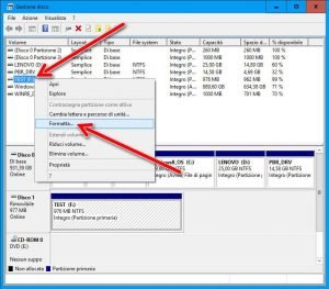 formattare in NTFS