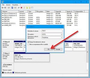 formattare in NTFS