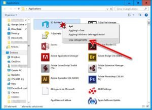 Creare collegamenti sul desktop