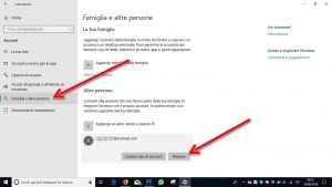 Disattivare un Account utente
