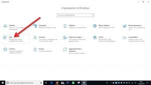Disinstallare un programma