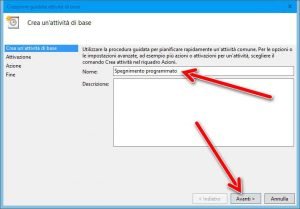Programmare lo spegnimento automatico del PC