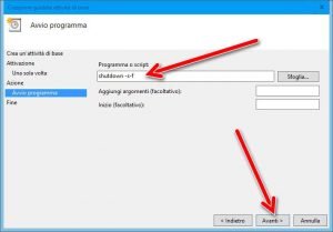 Programmare lo spegnimento automatico del PC