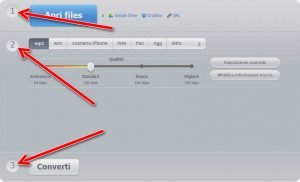 Online audio converter 3 step