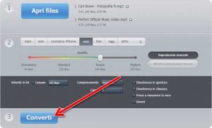 Online video converter Avvio conversione