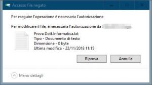 Proteggere i file dalla cancellazione accidentale