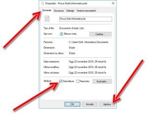 Proteggere i file dalla cancellazione accidentale