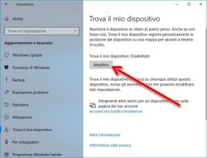 Trova il mio dispositivo