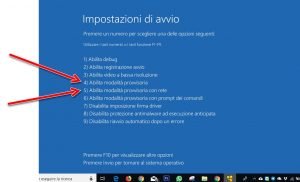 accedere alla modalità provvisoria di Windows 10
