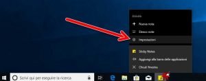 Creare promemoria sul desktop con Sticky Notes