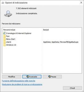 Indicizzazione-completata