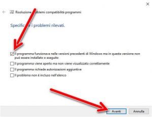 Strumento compatibilità programmi di Windows