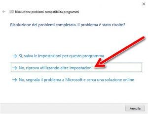 Strumento compatibilità programmi di Windows