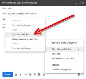 Creare modelli di email con Gmail