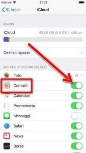 Sincronizzare-contatti-da-iPhone-a-iCloud